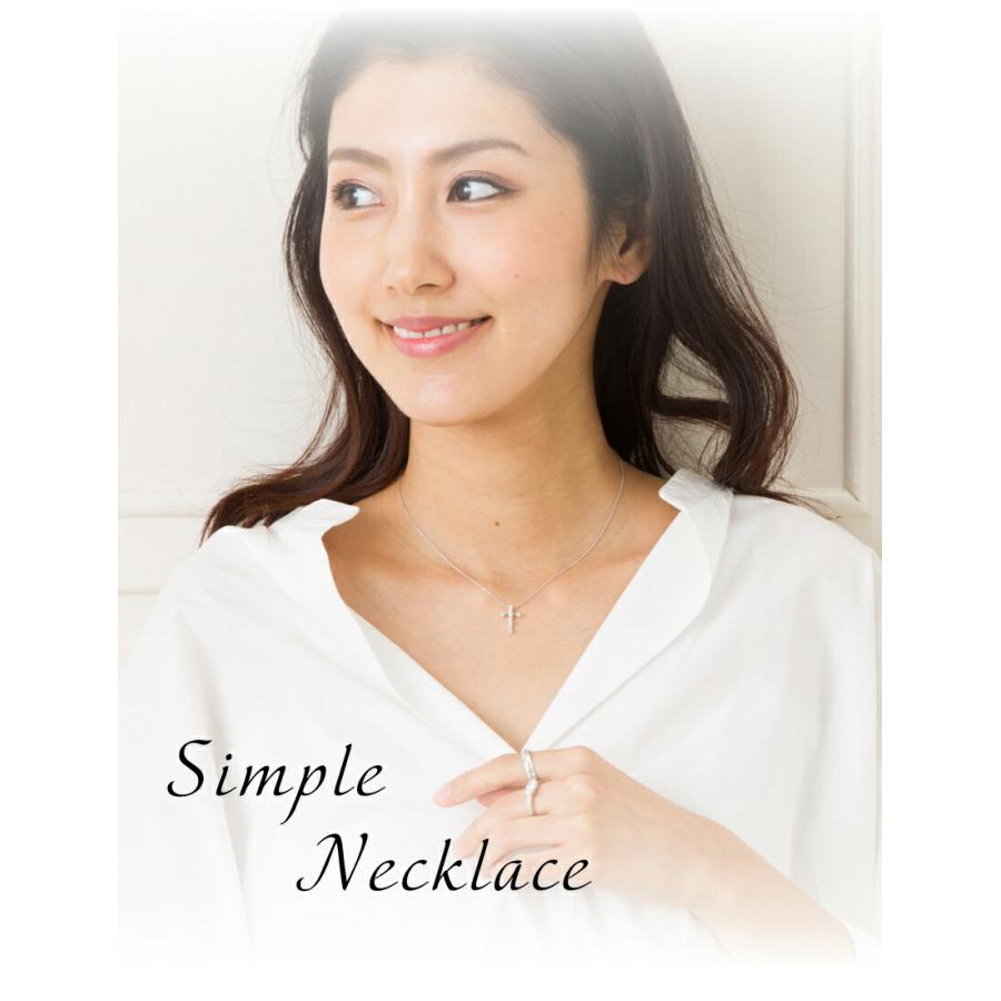 0.12ct ダイヤモンド クロス ネックレス 18金の画像