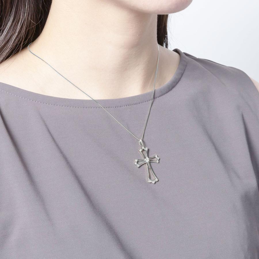 0.22ct ダイヤモンド クロス ネックレス プラチナ900 : ジュエリー工房 