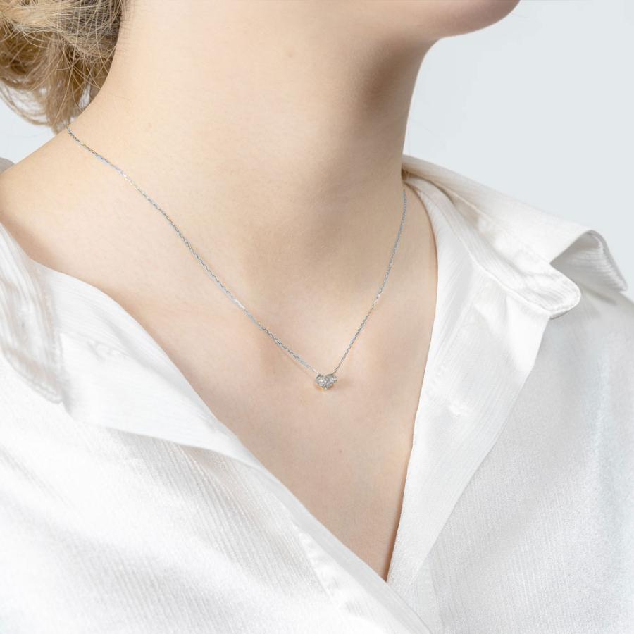 0.10ct ハート ダイヤモンド ネックレス pt900 : ジュエリー工房
