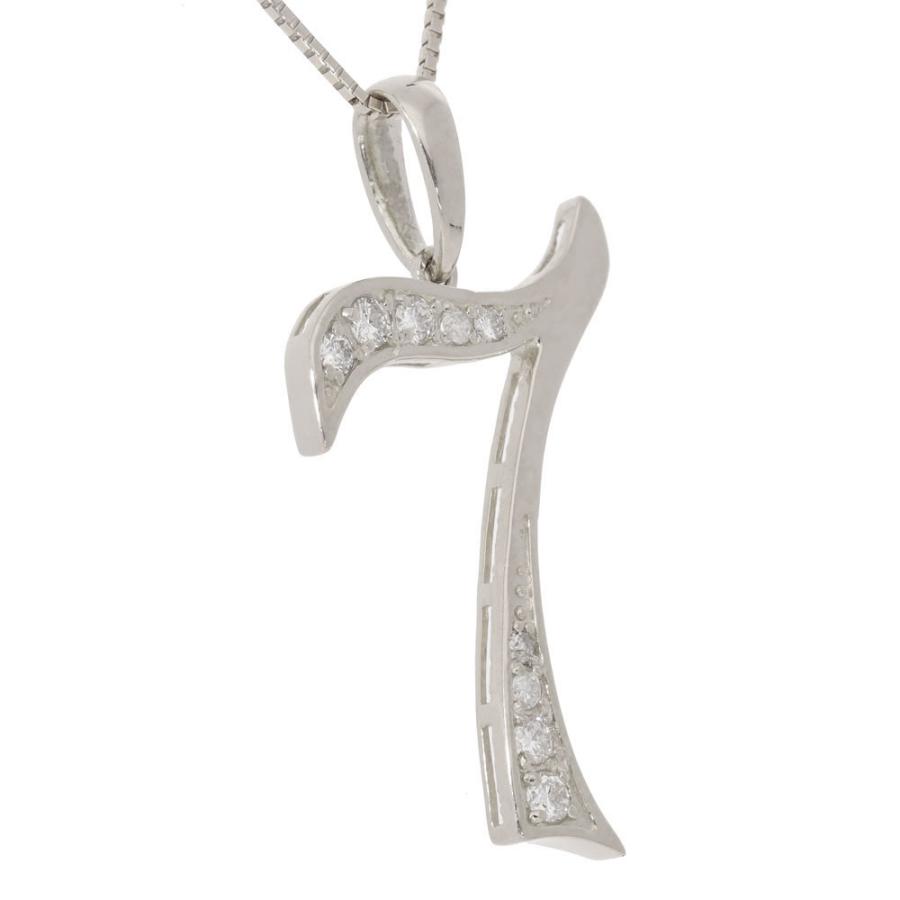 ナンバー 7 数字 ネックレス 0.20ct プラチナの画像