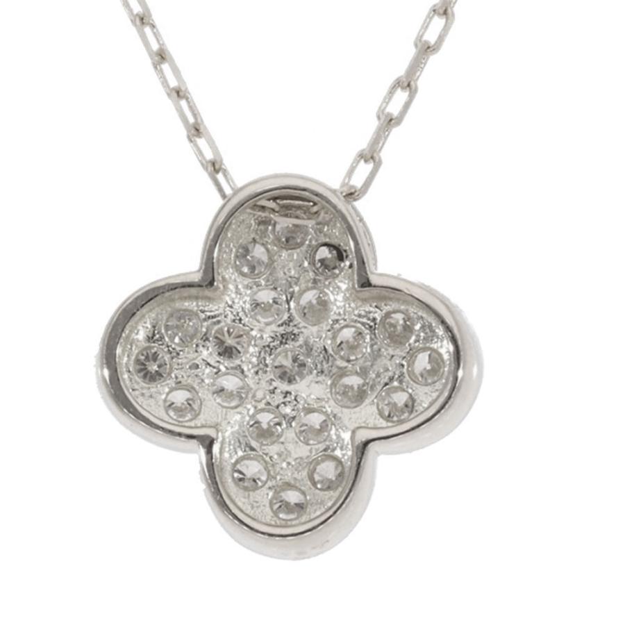 フラワー ネックレス ダイヤモンド 0.21ct プラチナ900の画像