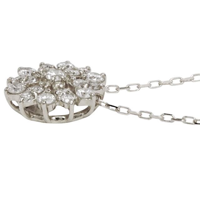 フラワー ネックレス ダイヤモンド  0.30ct  プラチナの画像