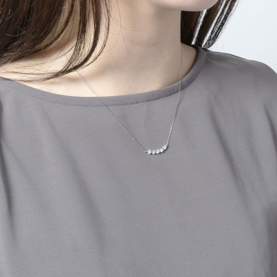 ライン ダイヤモンド ネックレス 0.50ct プラチナの画像