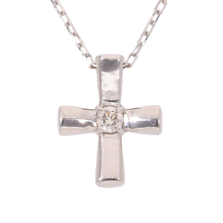 3way 馬蹄 十字架 ネックレス 0.15ct  K18の画像