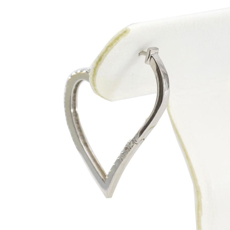 ピアス ダイヤモンド 0.5ct プラチナ900 pt900 オープンハート フープ