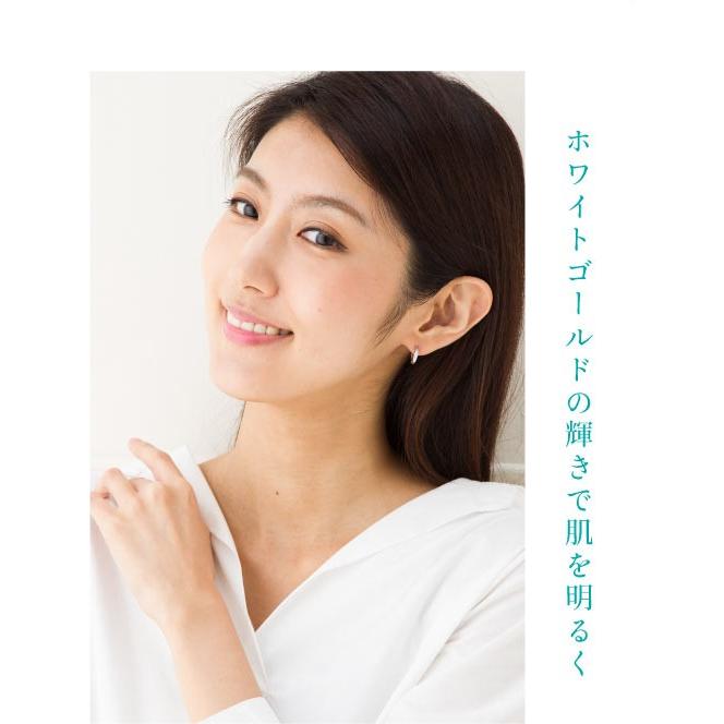 ピアス フープピアス 中折れピアス ダイヤモンド 0.12ct 18k 18金 レディース ジュエリー アクセサリーの画像