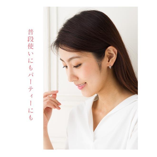 ピアス フープピアス 中折れピアス ダイヤモンド 0.12ct 18k 18金 レディース ジュエリー アクセサリーの画像