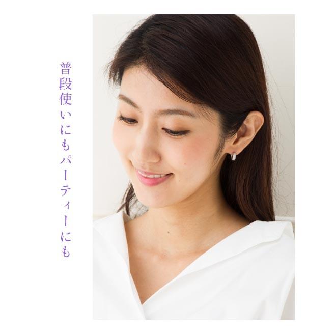 ピアス フープピアス 中折れピアス ダイヤモンド 0.06ct 18k 18金 レディース ジュエリー アクセサリーの画像