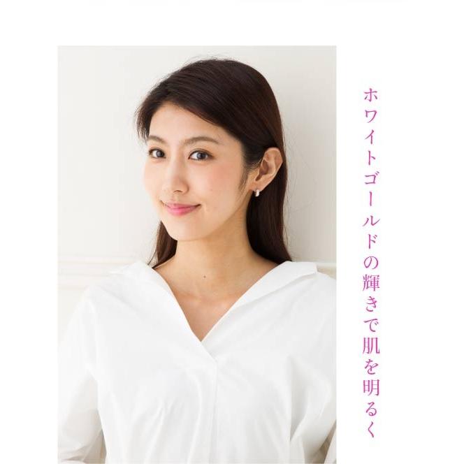 ピアス フープピアス 中折れピアス ダイヤモンド 0.08ct 18k 18金 レディース ジュエリー アクセサリーの画像
