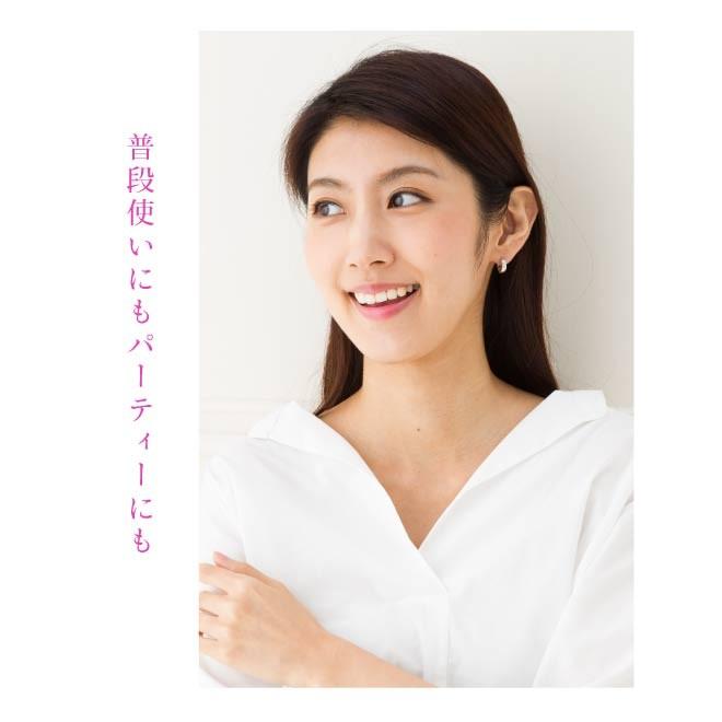 ピアス フープピアス 中折れピアス ダイヤモンド 0.08ct 18k 18金 レディース ジュエリー アクセサリーの画像