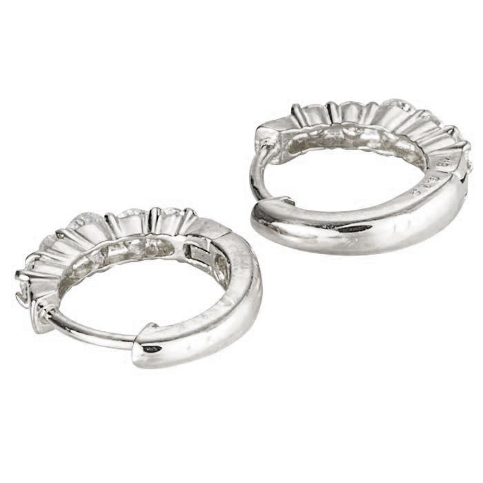 フープピアス 中折れ ダイヤモンド 0.3ct プラチナ900の画像