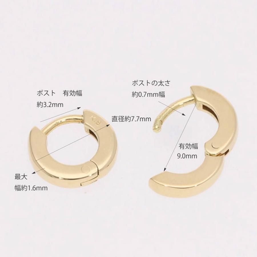 18金 ピアス 中折れピアス フープピアス 小さなピアスの画像