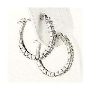 フープピアス ダイヤモンド ピアス ダイヤ 0.5ct 18金 k18 ゴールド