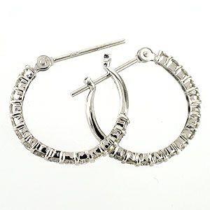 フープピアス ダイヤモンド ピアス ダイヤ 0.5ct 18金 k18 ゴールド