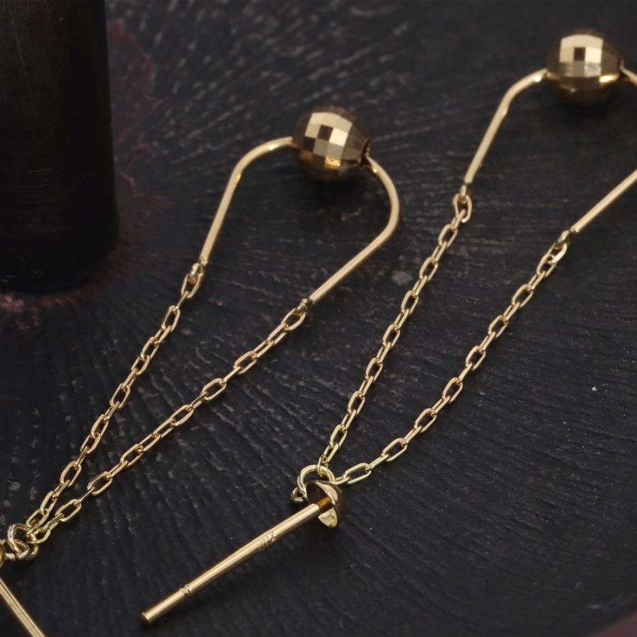 アメリカンピアス チェーン ミラーボール K18 : ジュエリー工房