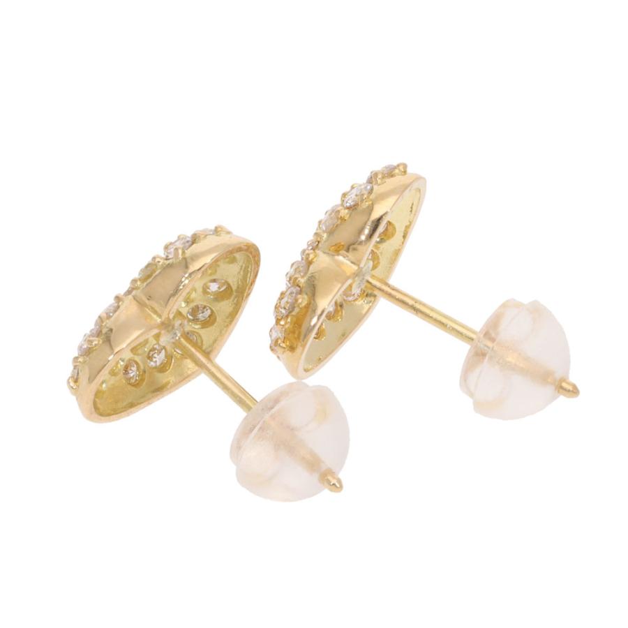 ハートピアス ダイヤモンド ぷっくり 0.70ct 18金の画像