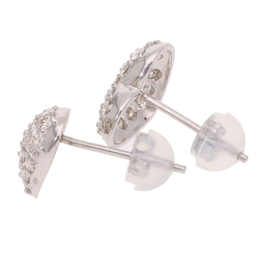 ハートピアス ダイヤモンド ぷっくり 0.70ct 18金の画像