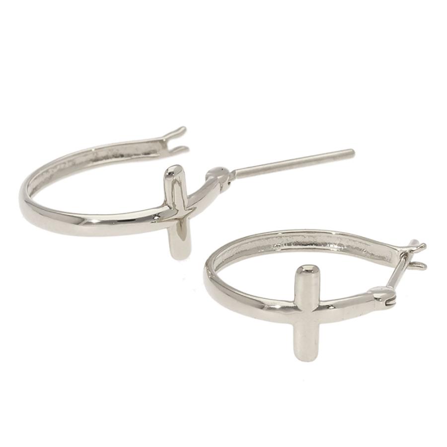 ピアス フープピアス クロス 十字架 プラチナ プラチナ900 PT900