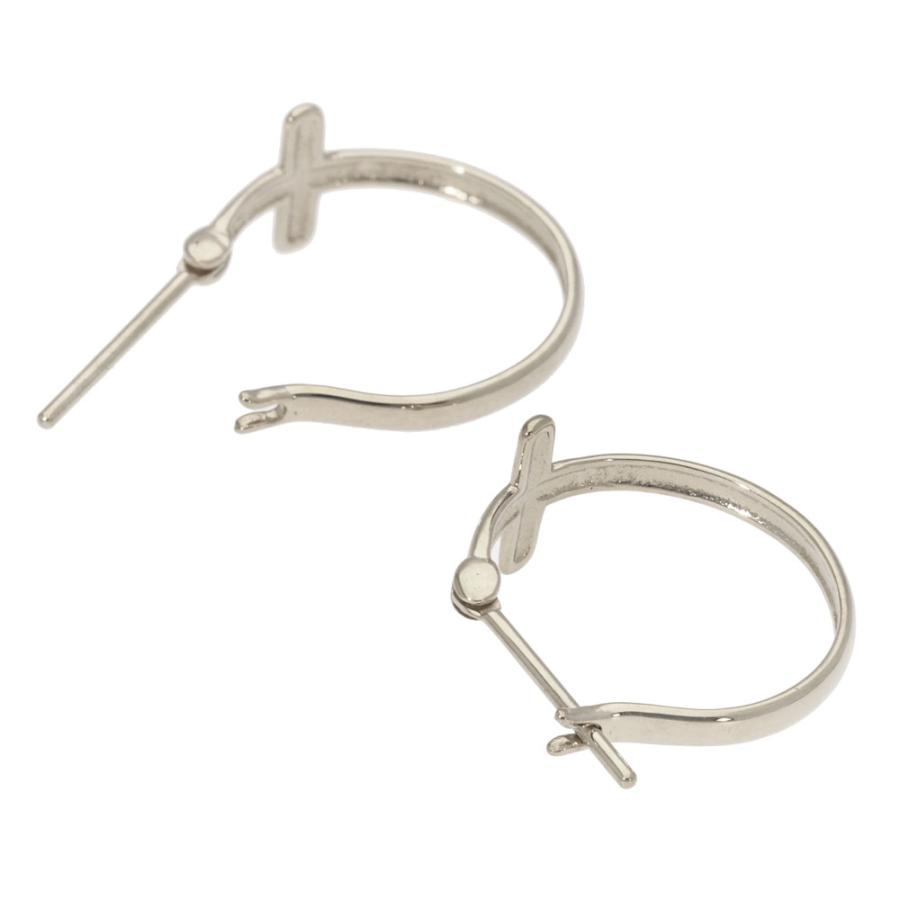 ピアス フープピアス クロス 十字架 プラチナ プラチナ900 PT900