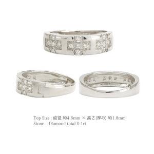 指輪 クロス ダイヤリング プラチナ900 pt900 ダイヤモンド 0.1ct リング ピンキーリング レディース ジュエリー アクセサリー |  | 01