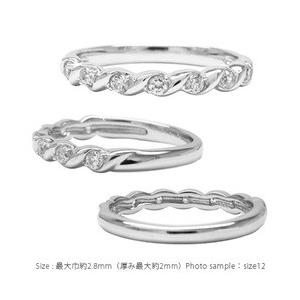 指輪 ダイヤモンド リング ダイヤ 0.21ct ツイスト ハーフエタニティリング 18金 ｋ18 レディース アクセサリーの画像