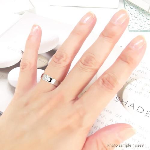 指輪 プラチナ900 pt900 ダイヤモンドクロスリング 0.04ct 十字架 平打ち 小指 ピンキーリング レディース アクセサリーの画像