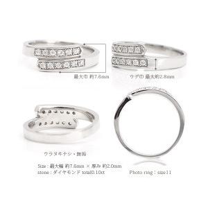 指輪 18金 ダイヤモンド リング ｋ18 ゴールド ハーフエタニティリング シンプル 平打ち レディース アクセサリーの画像