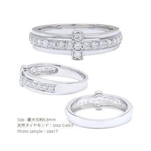 指輪 ダイヤモンド リング k10ゴールド 0.4ct クロス 十字架 男女兼用 メンズ レディース ジュエリー アクセサリーの画像