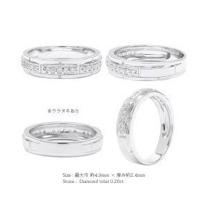 指輪 ダイヤモンドリング 0.2ct 平打ちリング 10金 k10 10k イエローゴールド ピンクゴールド ホワイトゴールド レディース ジュエリーの画像
