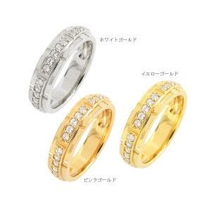指輪 ｋ10 ダイヤモンド リング 0.3ct 10金ゴールド 平打ち レディース ジュエリー アクセサリーの画像