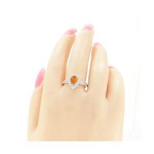 指輪 ダイヤモンド リング k18ゴールド 0.27ct カラーストーン 