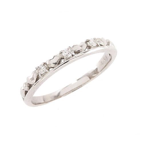 ダイヤモンド リング ハート 0.02ct プラチナ900の画像