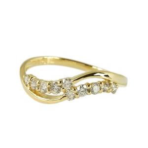 指輪 テンダイヤモンド リング k18ゴールド k18 18k ダイヤ 0.3ct 10石 フラワー レディース アクセサリーの画像