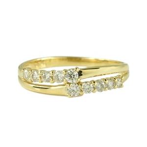 指輪 ダイヤモンド リング k18ゴールド k18 18k ダイヤ 0.3ct テンダイヤモンド 10石 レディース アクセサリーの画像
