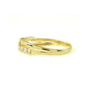 指輪 ダイヤモンド リング k18ゴールド k18 18k ダイヤ 0.3ct テンダイヤモンド 10石 レディース アクセサリーの画像