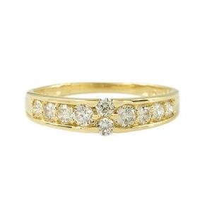 指輪 テンダイヤモンド ダイヤモンド リング k18ゴールド k18 18k ダイヤ 0.5ct 10石 レディース アクセサリーの画像
