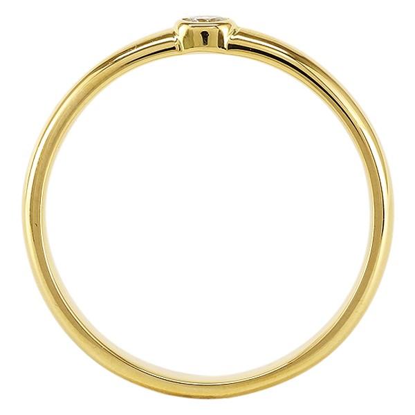 指輪 ダイヤモンド 一粒 ダイヤ リング 0.05ct ピンキーリング 小指 極細 繊細 華奢 18金 シンプル レディースの画像