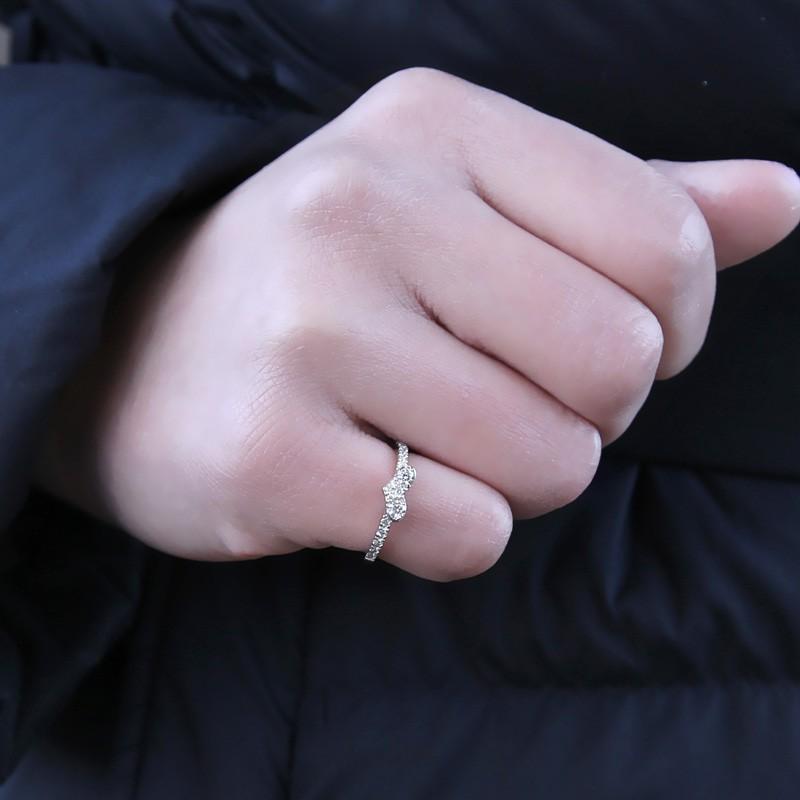 指輪 ダイヤモンド 0.3ct ハート プラチナ900 pt900 リング レディース ジュエリー アクセサリーの画像