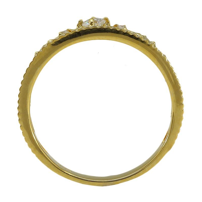 指輪 ｋ18 ダイヤモンド リング ティアラ 0.1ct 18金ゴールド 王冠 ring レディース ジュエリー アクセサリーの画像