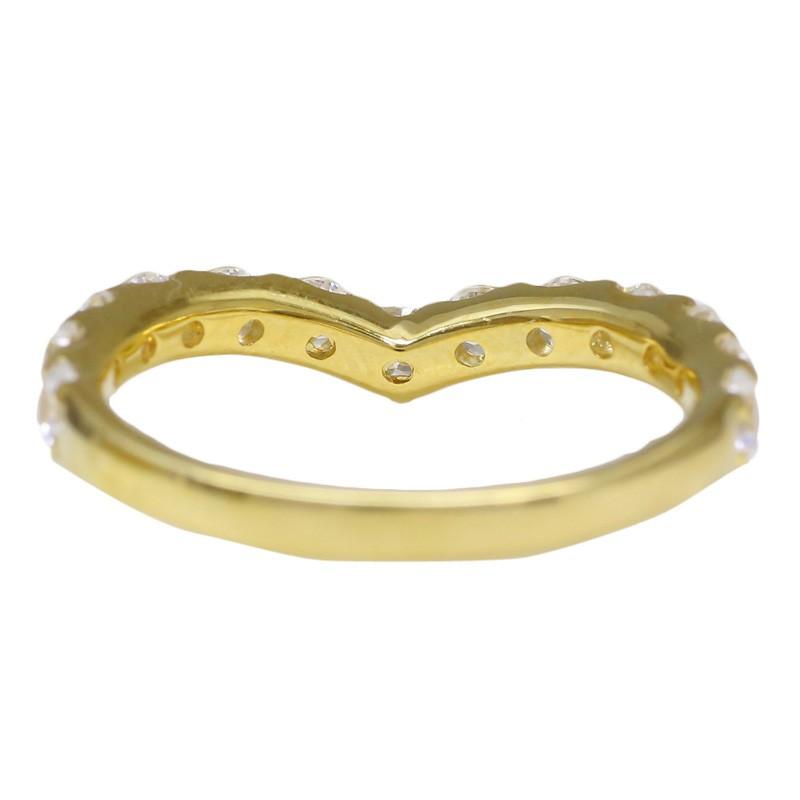 指輪 ダイヤモンド リング 0.5ct k18ゴールド 18金 V字 Vライン エタニティリング レディース ジュエリー アクセサリーの画像