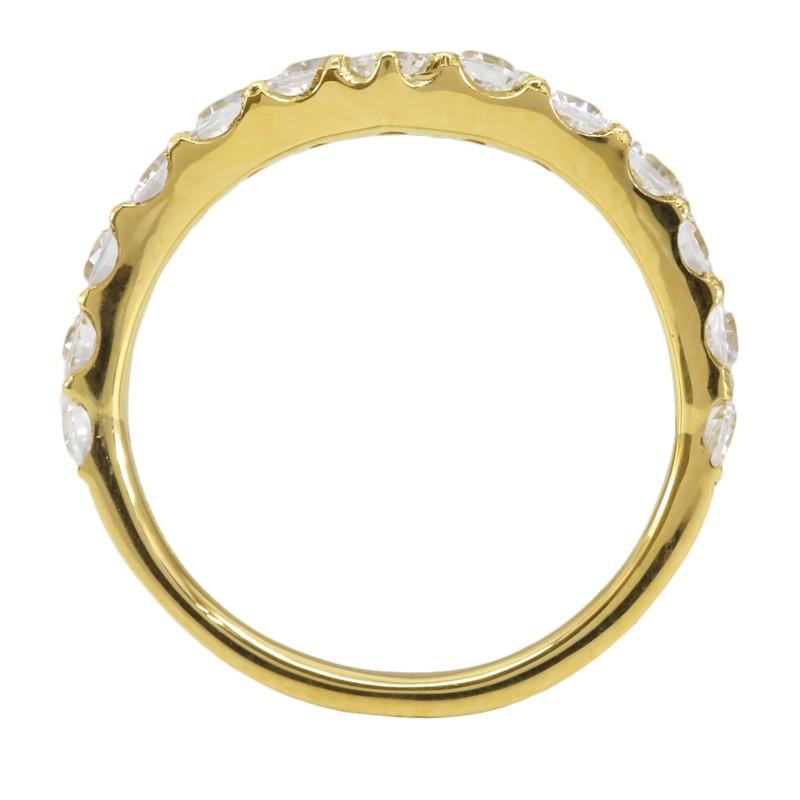 指輪 ダイヤモンド リング 0.5ct k18ゴールド 18金 V字 Vライン エタニティリング レディース ジュエリー アクセサリーの画像