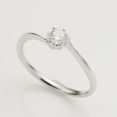 一粒 指輪 シンプル ダイヤモンド 0.20ct プラチナ900の画像