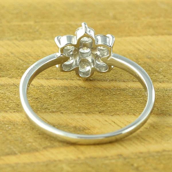 指輪 pt900 ダイヤモンド フラワーリング プラチナ900 0.50ct 花 フラワーモチーフ セブンスター レディース ジュエリー アクセサリーの画像
