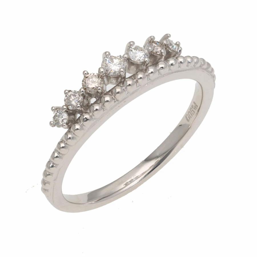 ティアラモチーフ プラチナ900 ダイヤモンド 0.20ct リングの画像