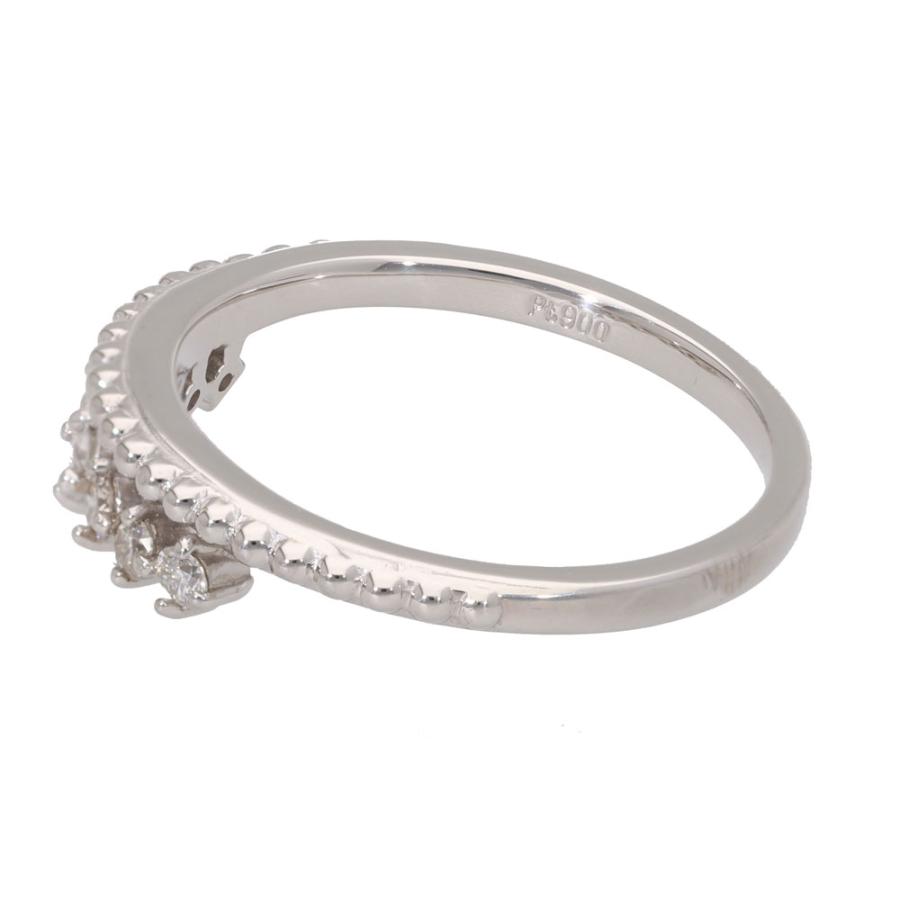 ティアラモチーフ プラチナ900 ダイヤモンド 0.20ct リングの画像
