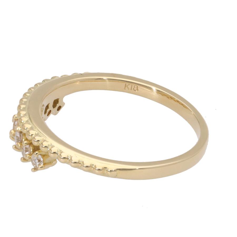 ティアラモチーフ K18 ダイヤモンド 0.20ct リングの画像