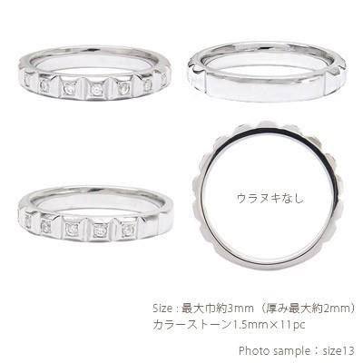 指輪 ハーフエタニティリング カラーストーンリング 18金 k18ゴールド 誕生石 レディース ジュエリー アクセサリーの画像
