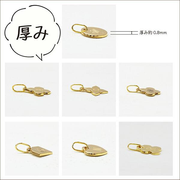 K18 モチーフ イニシャルネックレス 刻印対応 名入れ可 オーダーメイド ネームジュエリーの画像