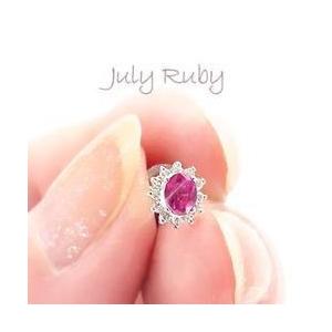 ルビーピアス ｋ18ゴール 18金 ダイヤモンド 0.14ct オーバルカット 7月誕生石 レディース ジュエリー アクセサリーの画像