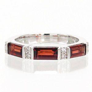 指輪 ガーネット 1月誕生石 ダイヤモンド 0.08ct k18ゴールド 18金 レディース ジュエリー アクセサリーの画像